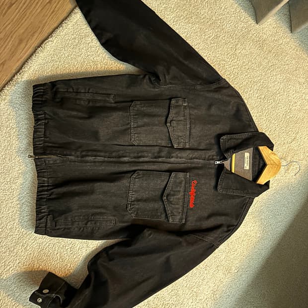 자수 데님 자켓