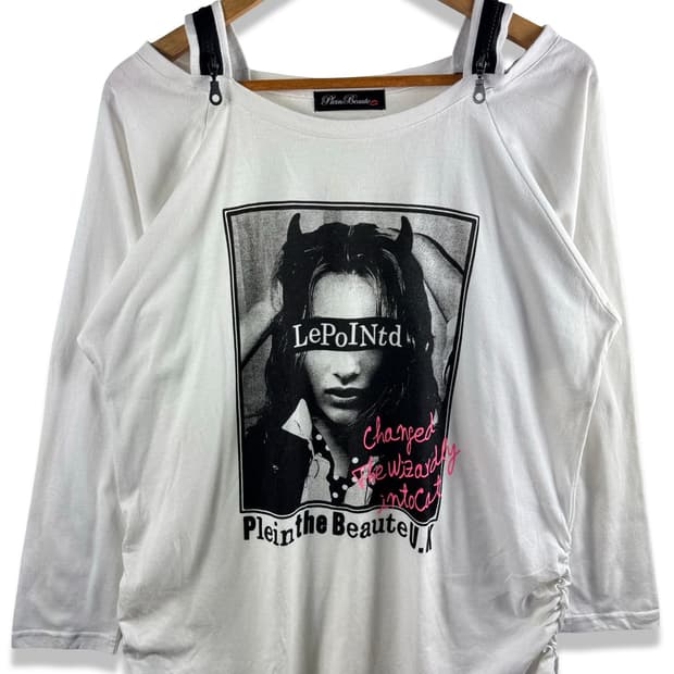 JPN 펑크 해체주의 오프숄더 롱슬리브2389