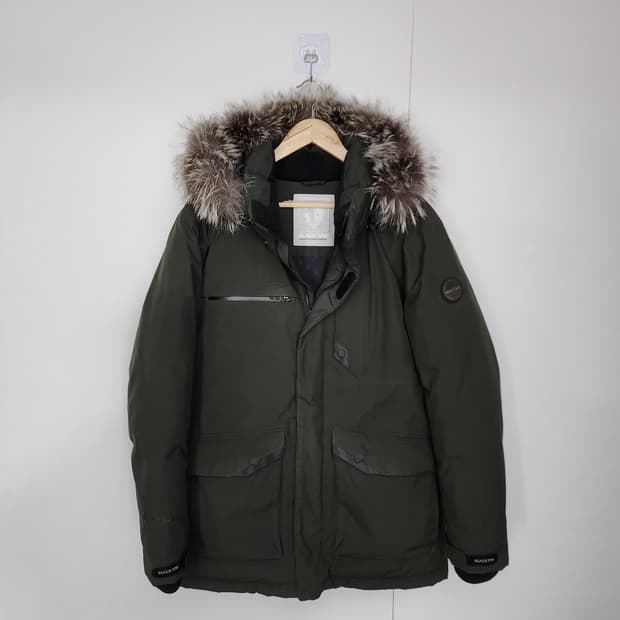 블랙야크 덕다운여우털패딩 100