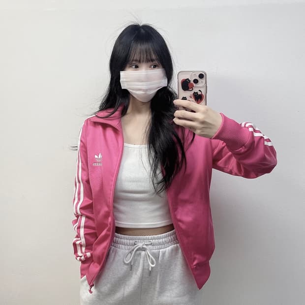 아디다스 파이어버드 트랙탑 져지 핑크