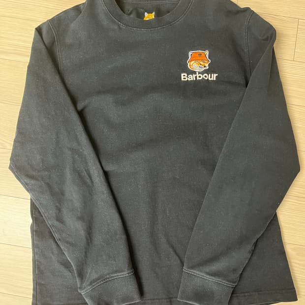 바버 X 메종키츠네 롱슬리브 블랙 M