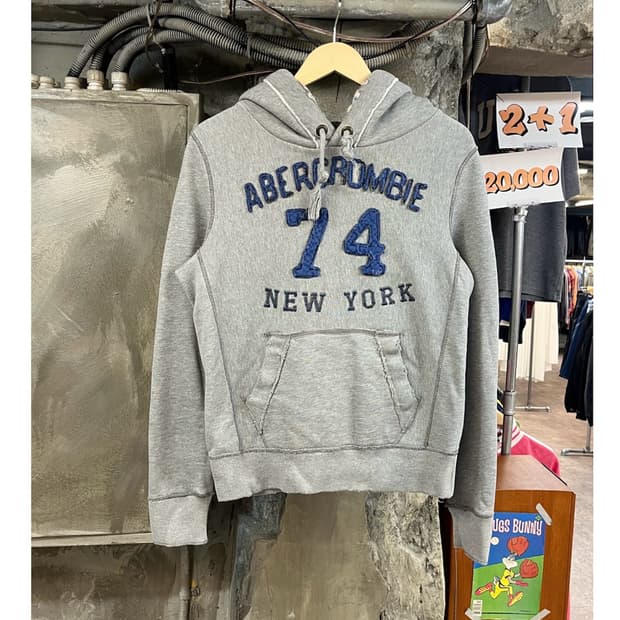 아베크롬비 기모 후드티 그레이 S #csz4165