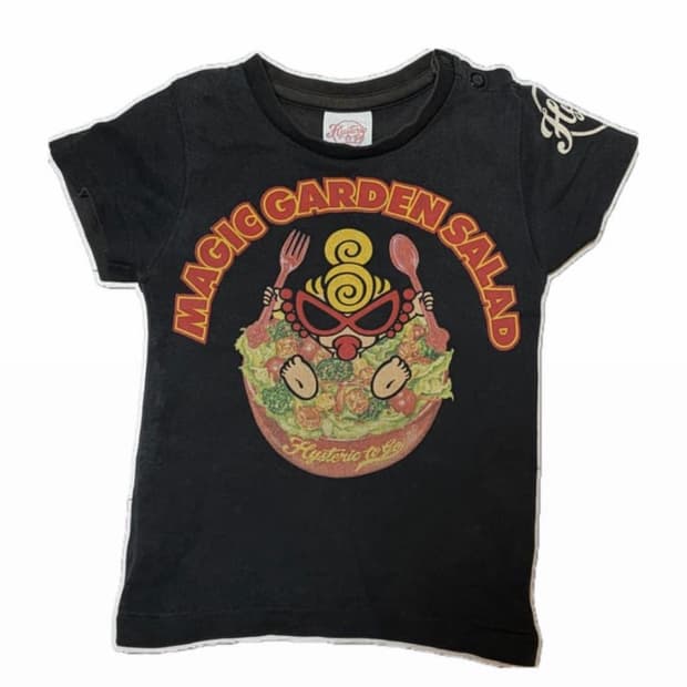 히스테릭 글래머 미니 딱붙 크롭 반팔티