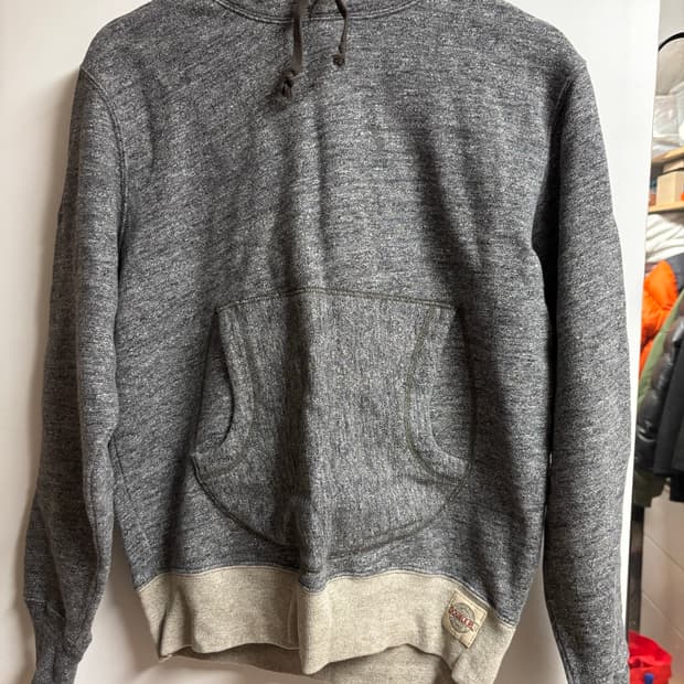 [S] RRL 코튼 플리스 후디 그레이