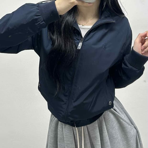 폴로 랄프로렌 신형 네이비 폴리쉘 걸즈 경량 패딩 자켓(XS)