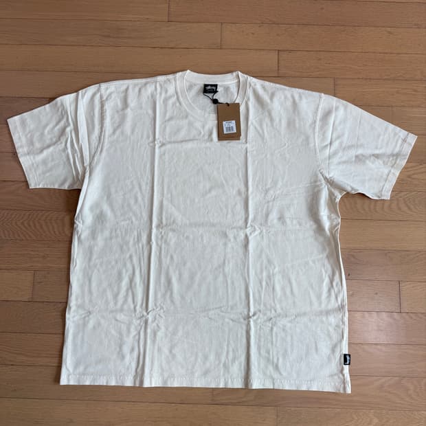 [XXL] stussy 스투시 피그먼트 다이드 크루넥 반팔 티셔츠 내츄럴