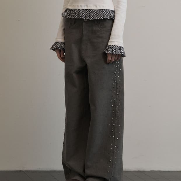 셋업이엑스이 SIDE BEADS PANTS CHARCOAL 팬츠 바지 2