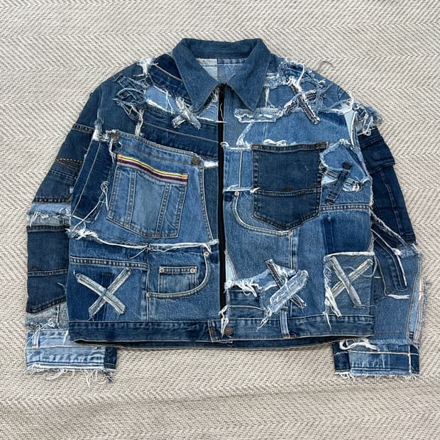커스텀 데님 집업 자켓 r3134