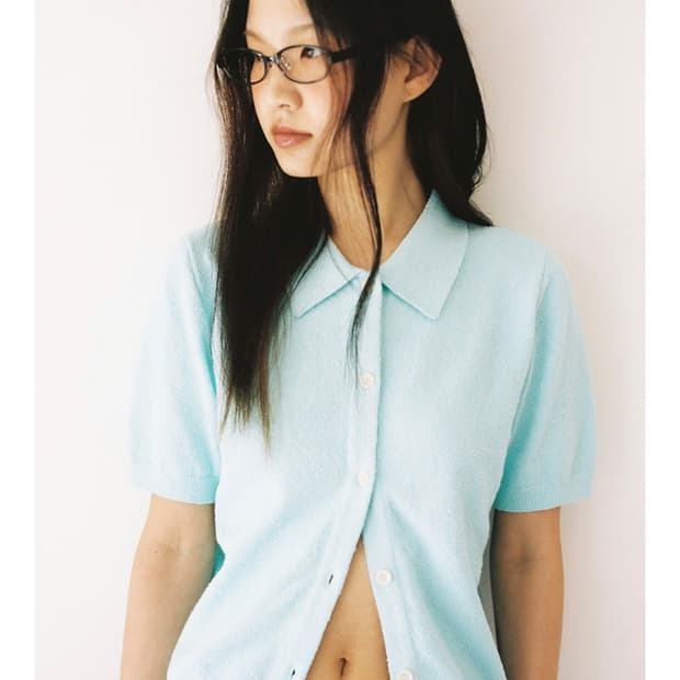 포니테일 tweet half sleeve cardigan