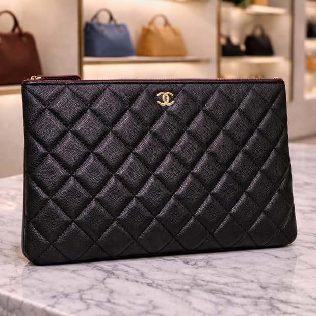 [S급] 샤넬 클래식 캐비어 뉴미듐 클러치 판매합니다!!!