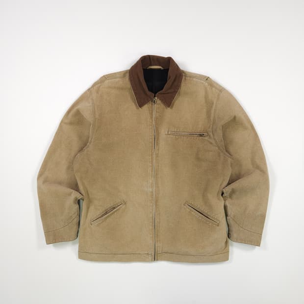V2 베이지 코튼 워크 자켓