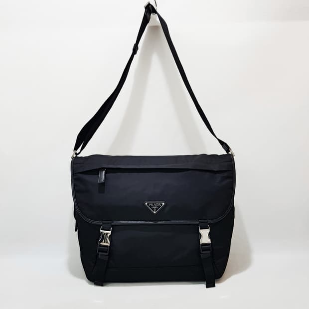 프라다 리나일론 및 사피아노 가죽 숄더백 2VD052