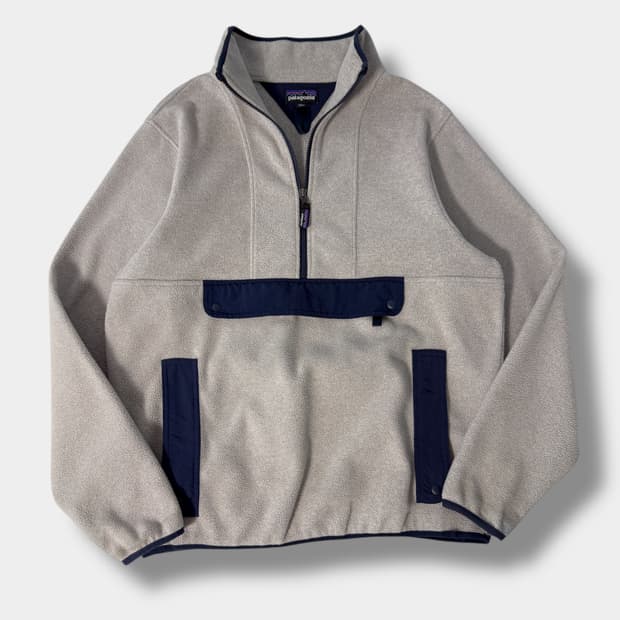 파타고니아 루즈핏 오트밀 헤더 신칠라 하프집 플리스 자켓 