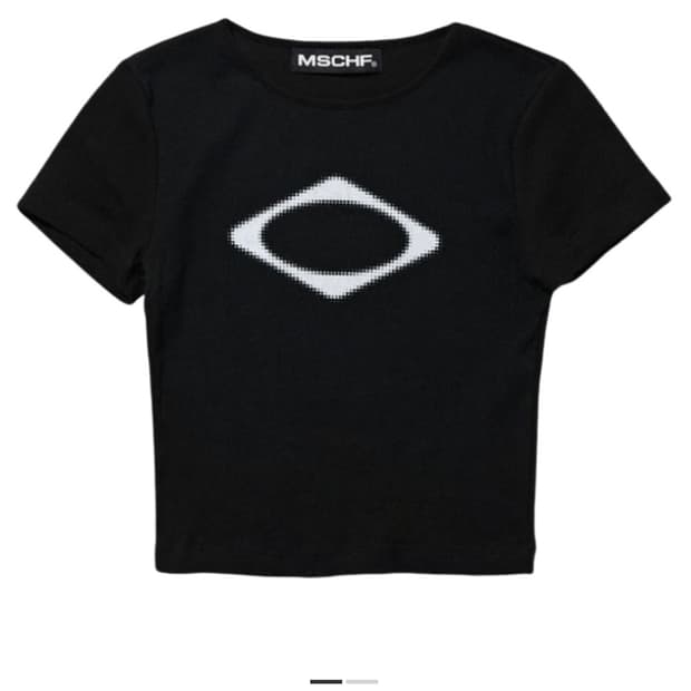 (W) 미스치프 롬버스 블러 티셔츠