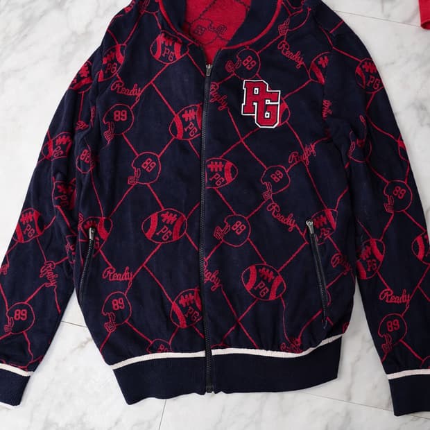 PEARLY GATES pattern zip-up / all over p