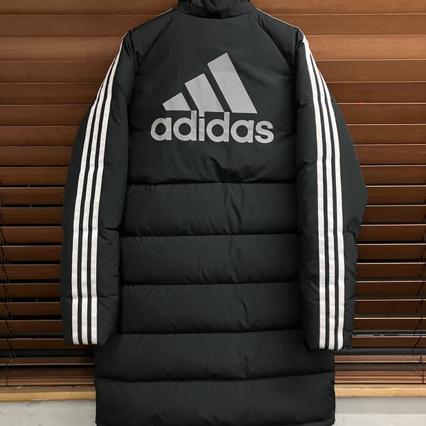 아디다스 빅로고 오리털 롱패딩