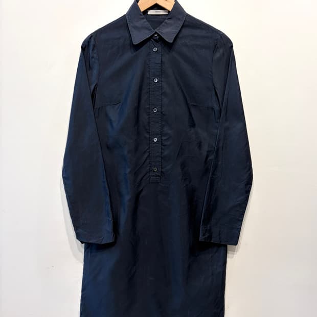 프라다 실크 버튼 업 셔츠 드레스