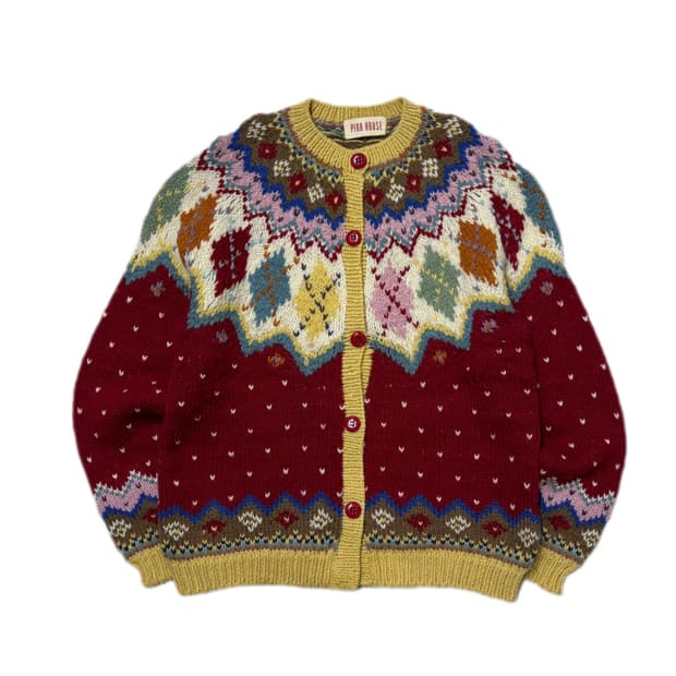 Pink House FairIsle Sweater 페어아일 가디건