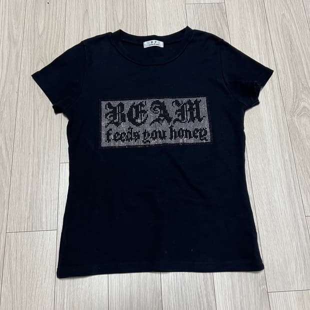 아케호무666 빈티지 갸루 큐빅 반팔티 펑크 오네