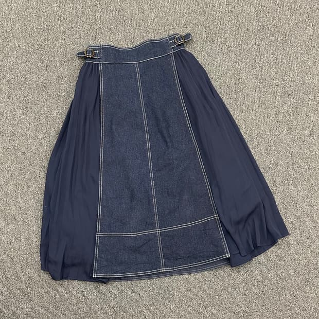 M)Japanese vintage 버클 데님 플레어 스커트