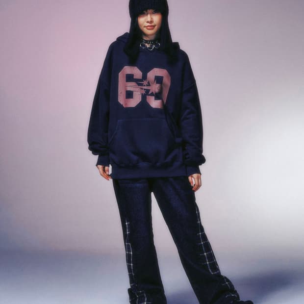 나이스고스트클럽 SIDE CHECK PANEL BOOTSCUT JEANS