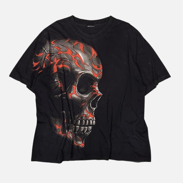 trival skull single stitch t-shirt