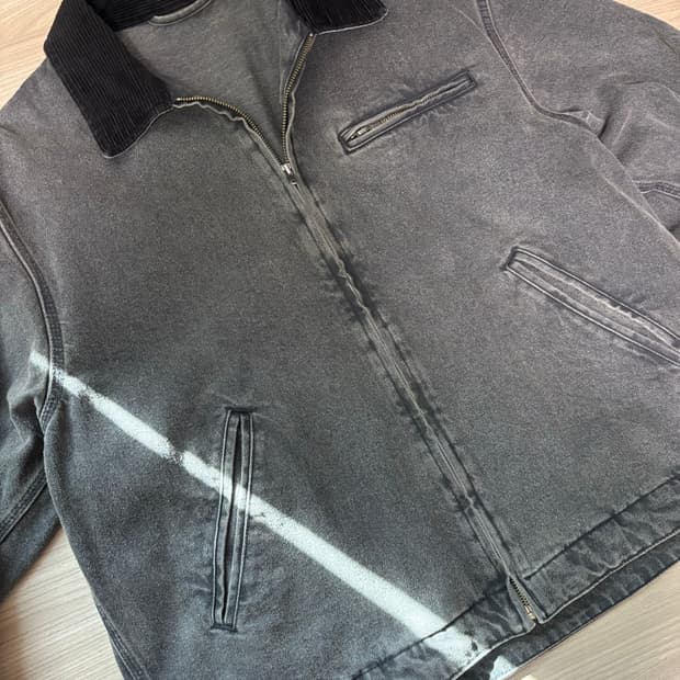 XL GU 데님 워크자켓 흑청