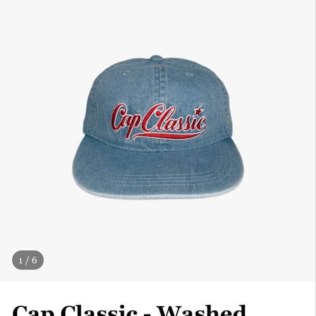 마스컴퍼니 Cap Classic - Washed Denim