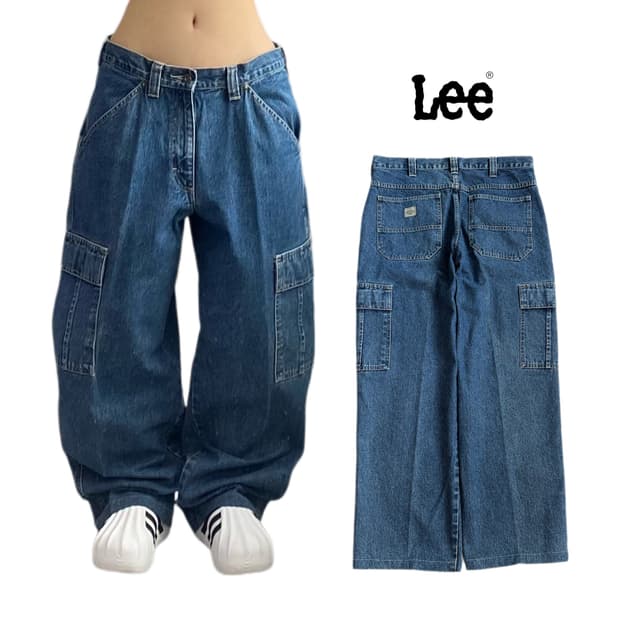LEE 리 OG 워크 와이드 데님 카고팬츠