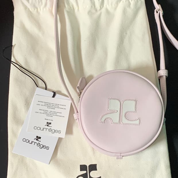 꾸레쥬 리에디션 서클 크로스 미니백 (정품) 핑크