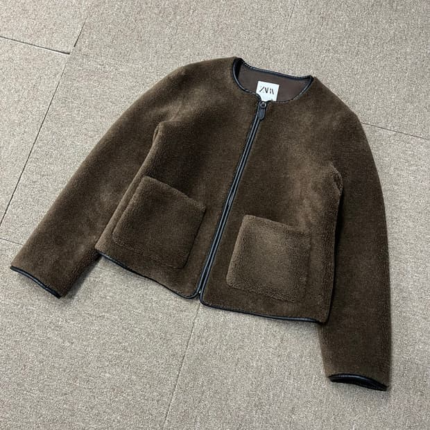 자라 페이크 시어링 자켓