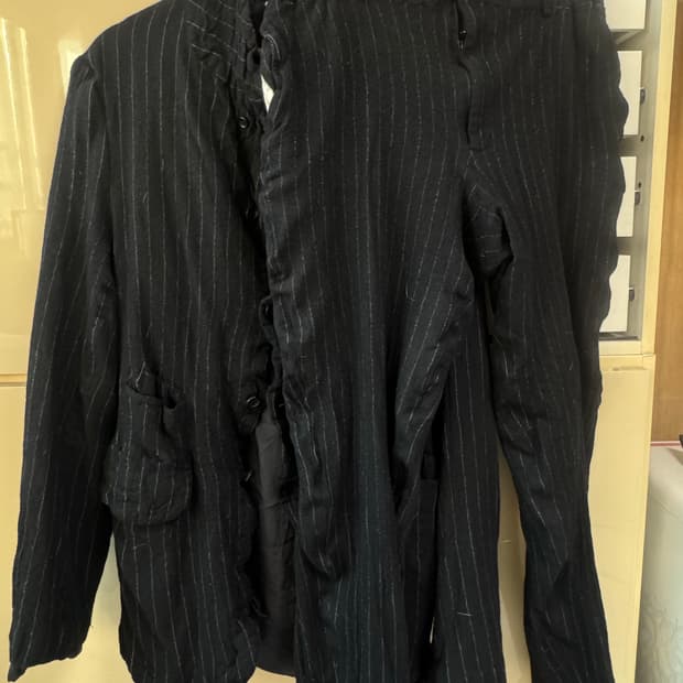 꼼데 옴듀 스트라이프 축융 수트 셋업 L