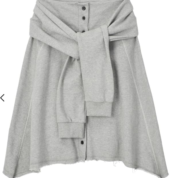 파히섬 COTTON TIED SKIRT_GRAY
