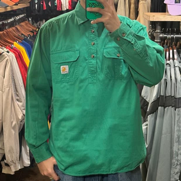 [HI] 칼하트 코듀로이 셔츠 그린