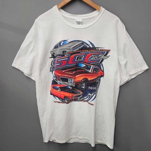 usa 90's 레이싱 반팔티 화이트