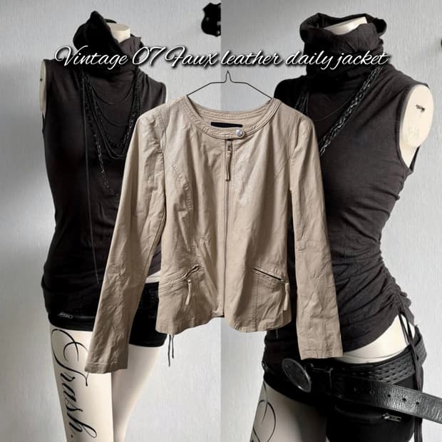 Vintage 07 Faux leather daily jacket