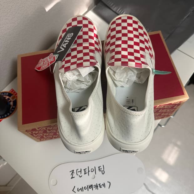 반스 컴피쿠시 원 체커보드 레이싱 레드 마쉬멜로우