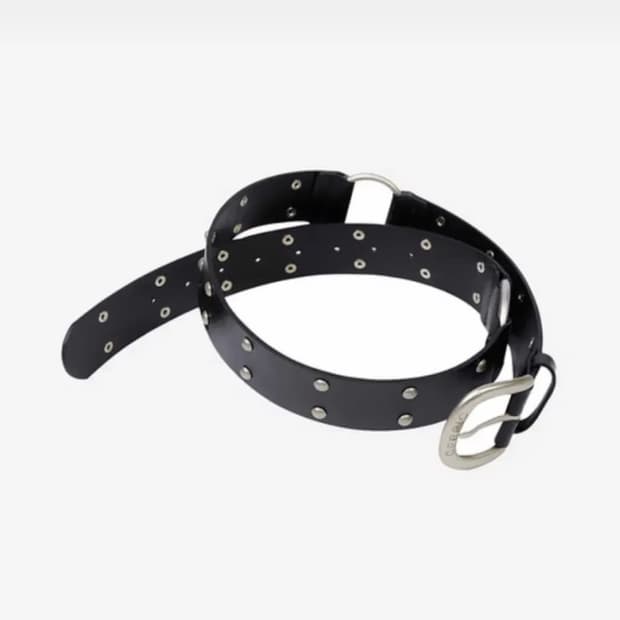 세릭 벨트 two ring rivet belt - black