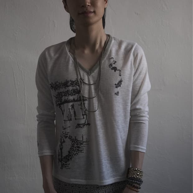CHIIAGUN PRINTED White long sleeves T