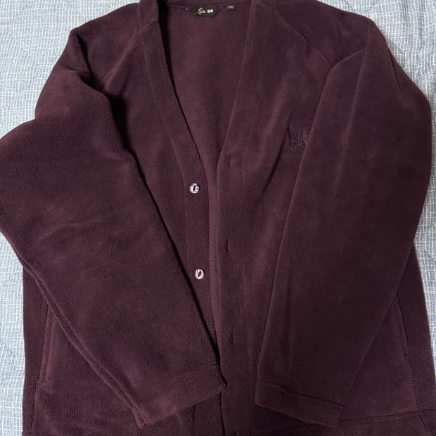 유니클로 니들스 퍼플 가디건 L