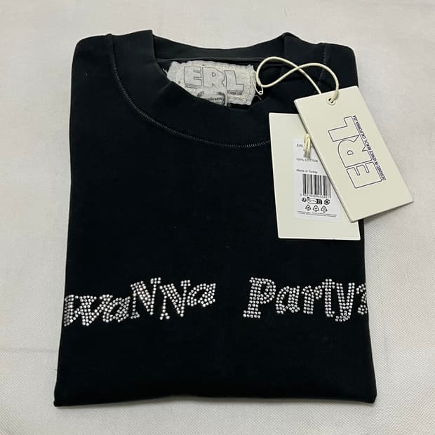 [M,L,XL]이알엘 ERL 25fw 임벨리시드 코튼 저지 티셔츠