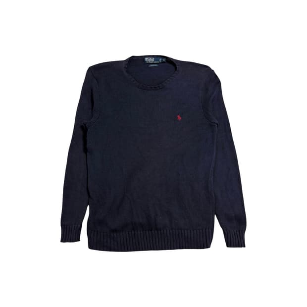 폴로 랄프로렌 라운드넥 코튼 니트 스웨터 네이비