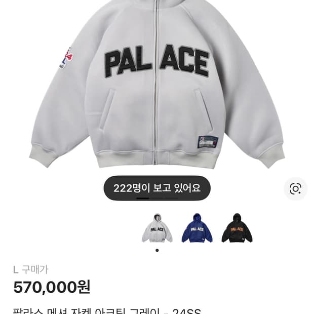 [L] 팔라스 메셔 자켓 그레이