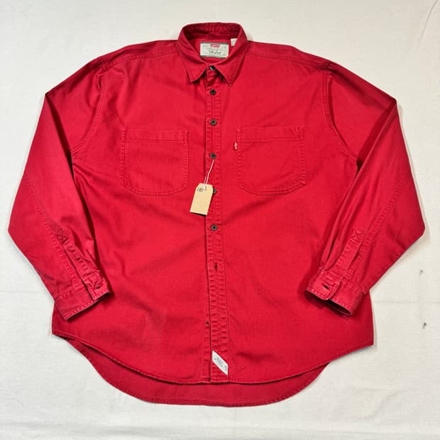 L) 리바이스 투포켓 워크 데님 셔츠 자켓 메탈 버튼 L83