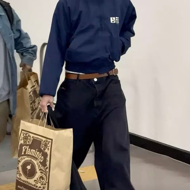 빈티지 네이비 바람막이 ((새상품급 컨디션))