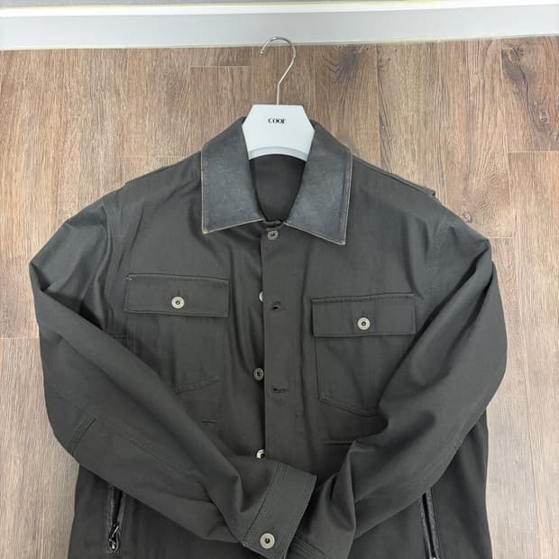 [옷장정리 급처] 쿠어 레더패치워크 필드자켓 L