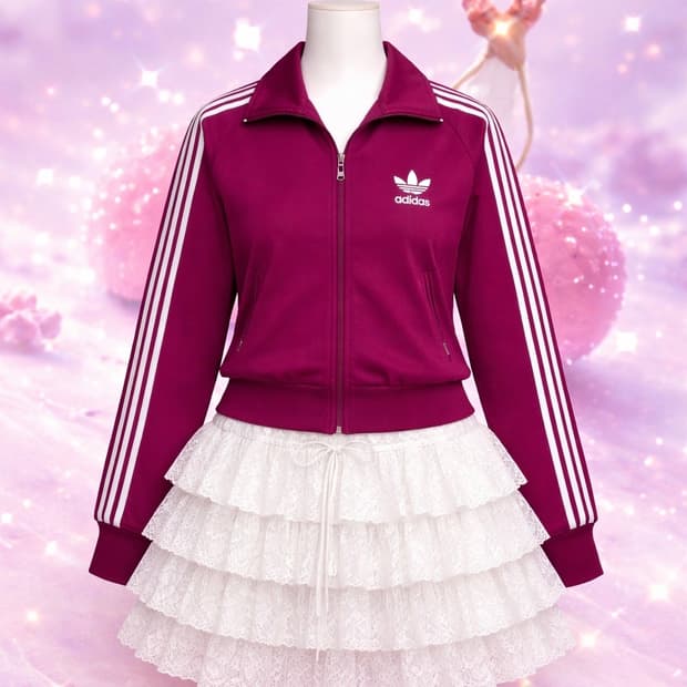 [셋업가] 아디다스 핑크 삼선 파이어버드 져지 85+팬츠90