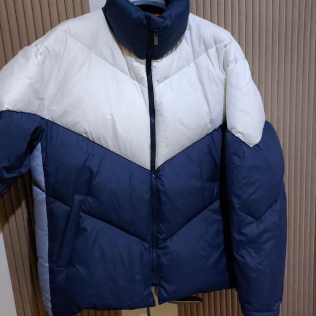 오디너리피플 컬러블럭 백투더 80 패딩