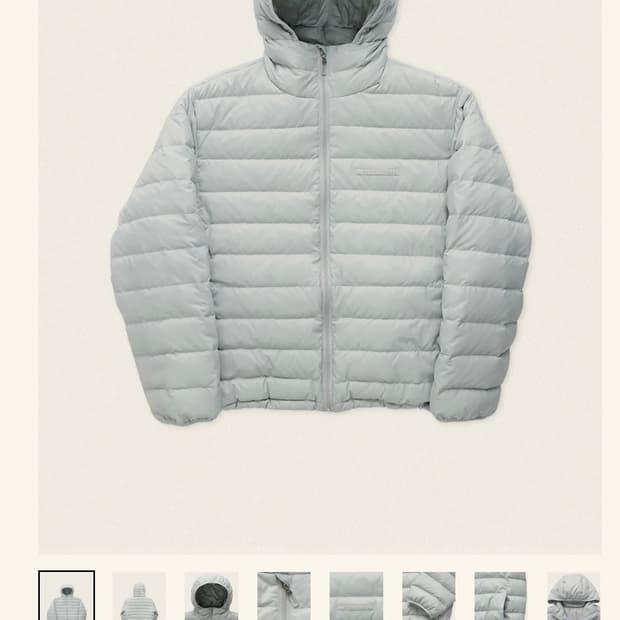 스무드무드 우수아이아 구스 다운 재킷 그레이미스트