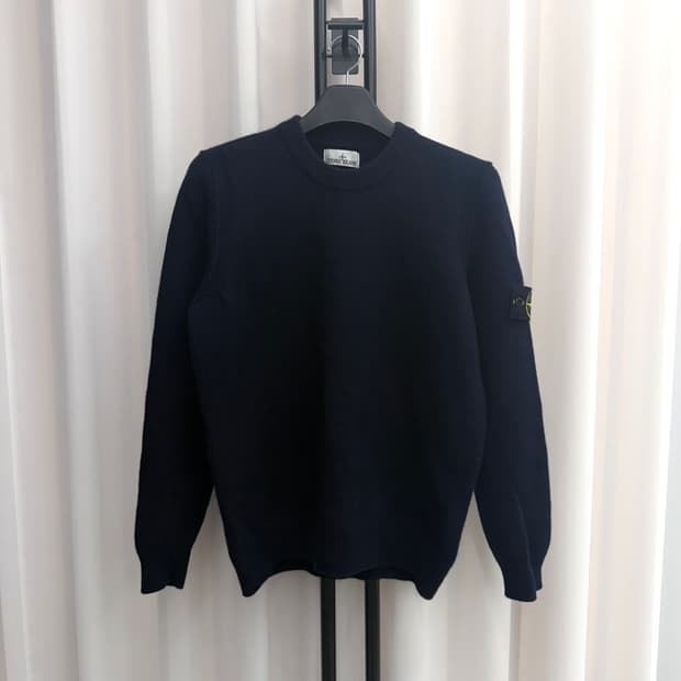 [XL] 스톤아일랜드 램스 울 니트 다크네이비